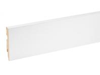Zdjęcie: Listwa przypodłogowa MDF Biały RAL 9003 okleina półmat 8x1,4 cm kwadrat R3 Cezar 220 cm CEZAR