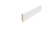 Zdjęcie: Listwa przypodłogowa MDF Biały RAL 9003 okleina półmat 8x1,4 cm kwadrat R3 Cezar 220 cm CEZAR