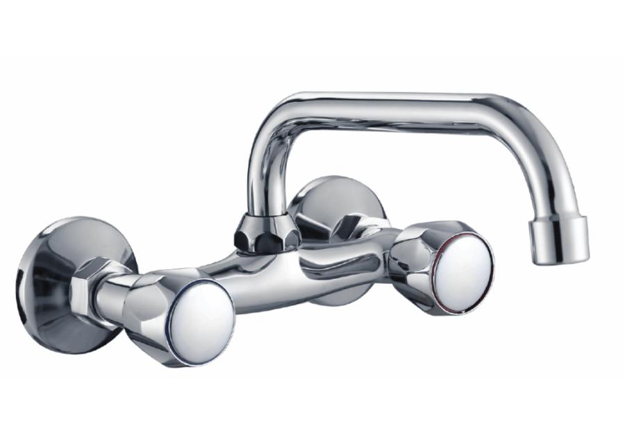 Zdjęcie: Bateria zlewozmywakowa Verde Standard ścienna z wylewką typu C-20 cm DURO