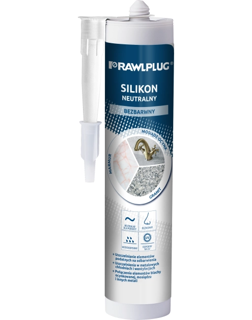 Zdjęcie: Silikon neutralny bezbarwny 300 ml RAWLPLUG