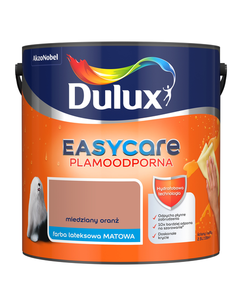 Zdjęcie: Farba do wnętrz EasyCare 2,5 L miedziany oranż DULUX