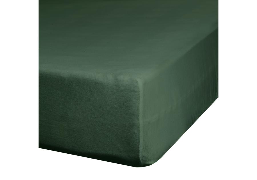 Zdjęcie: Prześcieradło z gumką Nova 3, 100x200 cm + 25 cm ciemno zielone EUROFIRANY