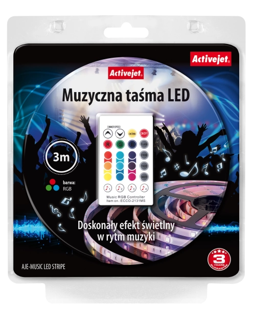 Zdjęcie: Muzyczna tasma Led Music stripe RGB 3 m IP65 ACTIVEJET