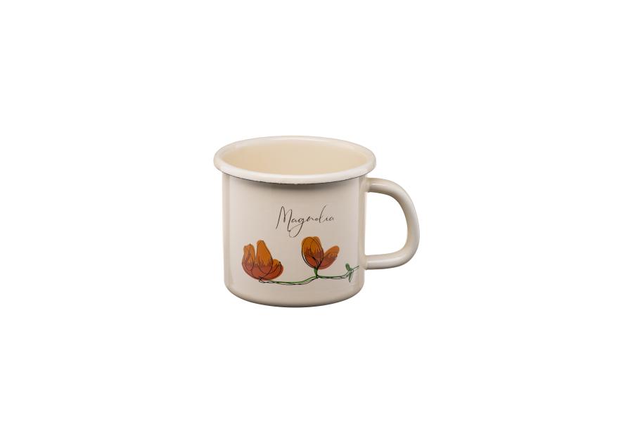 Zdjęcie: Kubek emaliowany z kalką Flores 9 cm/0,5 L wzór 1 GALICJA