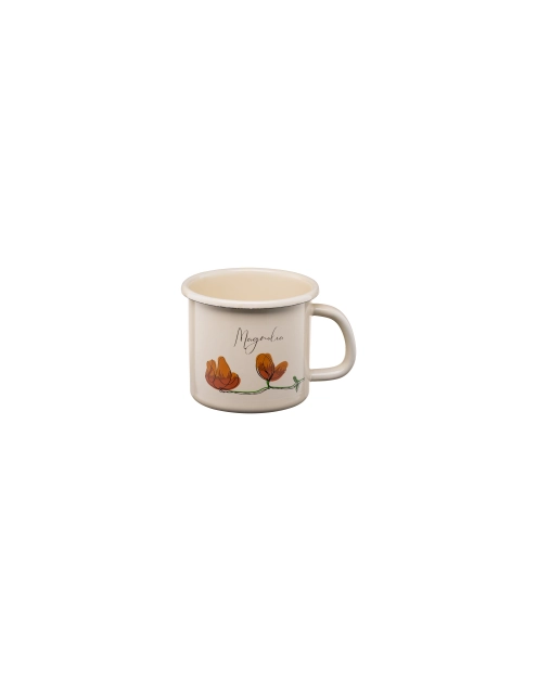 Zdjęcie: Kubek emaliowany z kalką Flores 9 cm/0,5 L wzór 1 GALICJA