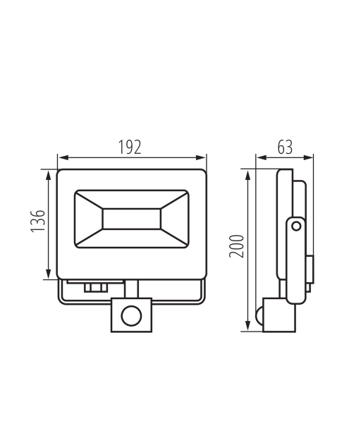 Zdjęcie: Oprawa LED Antem LED 50 W-NW-SE B KANLUX
