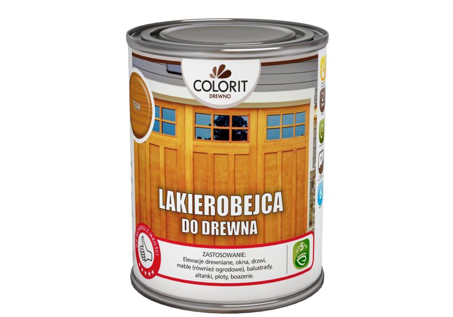 Zdjęcie: Lakierobejca do drewna, dąb ciemny 750 ml COLORIT