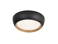 Zdjęcie: Lampa sufitowa Abruzzo plafon czarno drewniany klosz biały CANDELLUX