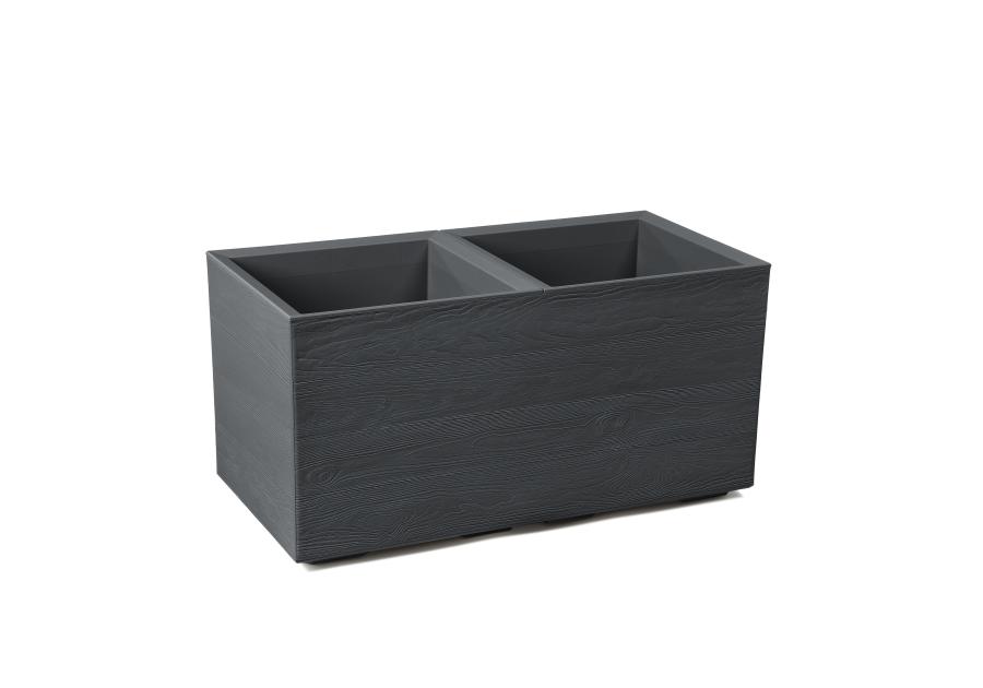 Zdjęcie: Kwietnik Karo 800x400x400 mm deska recycled, antracyt LAMELA