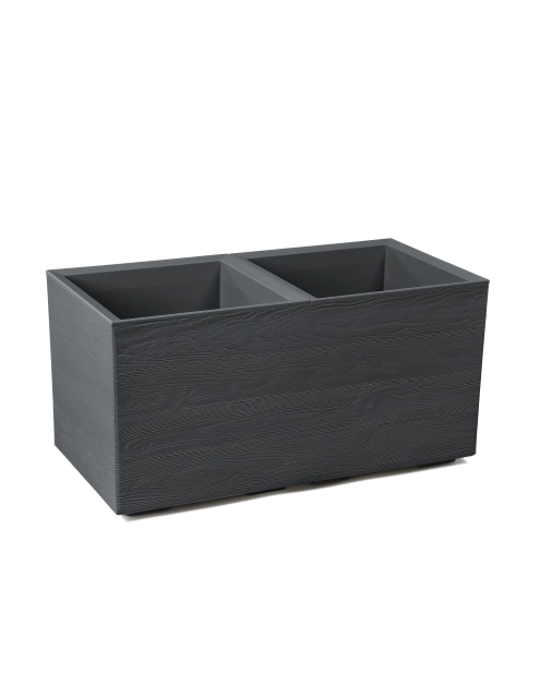 Zdjęcie: Kwietnik Karo 800x400x400 mm deska recycled, antracyt LAMELA