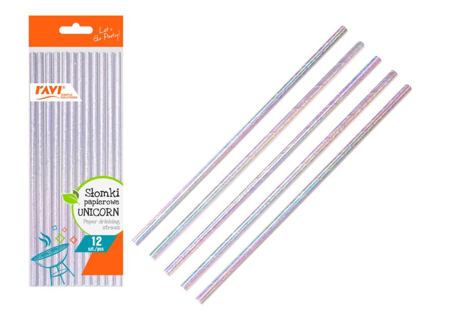 Zdjęcie: Słomki papierowe 12 sztuk Unicorn 30327 RAVI