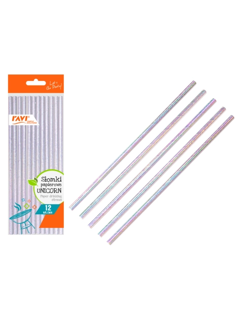 Zdjęcie: Słomki papierowe 12 sztuk Unicorn 30327 RAVI