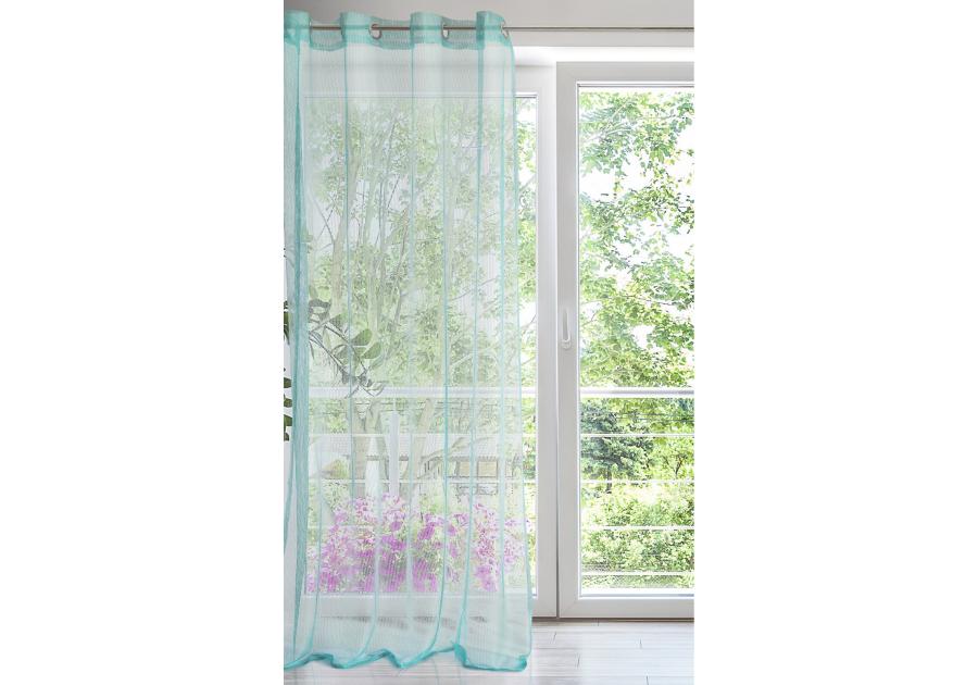 Zdjęcie: Firana gotowa Anika 140x250 cm turkusowy EUROFIRANY