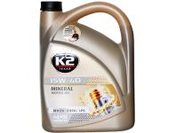 Zdjęcie: Olej mineralny do motocykli Texar 15W/40 5 L K2