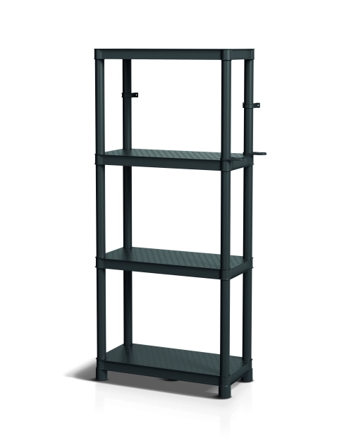 Zdjęcie: Regał 58x28x131,5 cm Stackaro Solid 60 HD czarny, 4 półki PROSPERPLAST