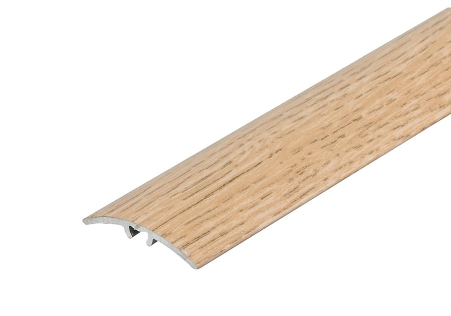 Zdjęcie: Listwa ochronna AL wcisk wąski 30 mm 5w1 klejona L= 2,79 m Dąb Jasny okleina mat CEZAR