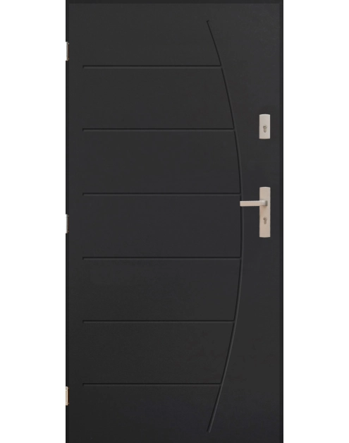 Zdjęcie: Drzwi zewnętrzne korab antracyt 80l komplet PANTOR