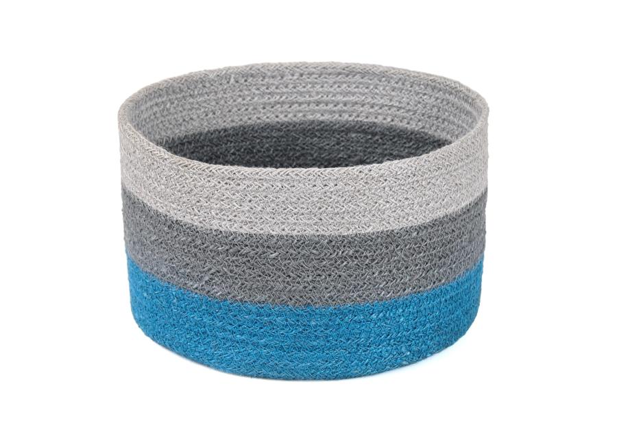 Zdjęcie: Kosz jutowy 22x22x13 cm trójkolorowy okrągły TIN TOURS