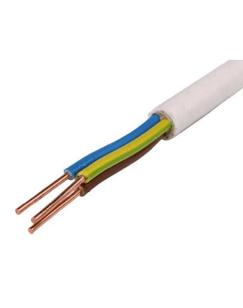 Zdjęcie: Przewód YDY 3x1,5 450/750V biały (krążek 100 m) ELEKTROKABEL