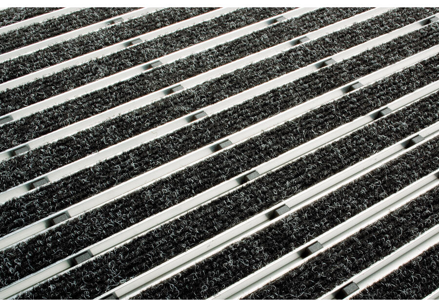 Zdjęcie: Mata wycieraczki z aluminium, wypełnienie z rypsu, kolor czarny 75x50 Vario ACO