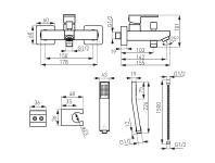 Zdjęcie: Bateria wannowa ścienna Zicco FERRO