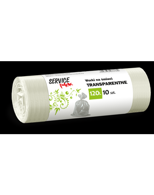 Zdjęcie: Worki na śmieci ldpe 120 L - 10 szt. transparent SERVICE PACK