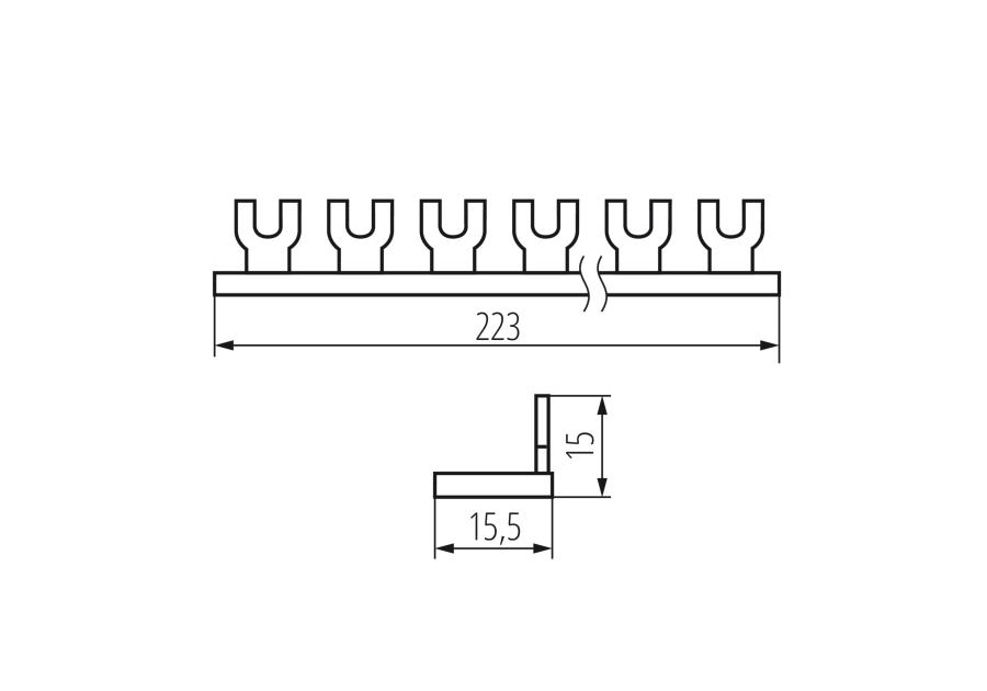 Zdjęcie: Szyna łączeniowa KBBU-1x12 ITS