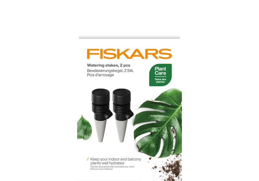 Zdjęcie: Stożki nawadniające do roślin Plant Care 2 sztuki FISKARS