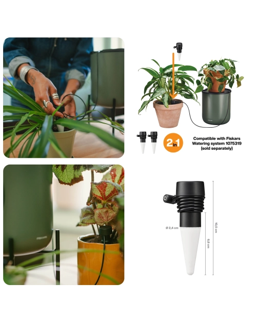 Zdjęcie: Stożki nawadniające do roślin Plant Care 2 sztuki FISKARS
