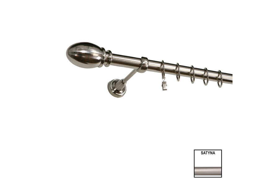 Zdjęcie: Karnisz pojedynczy Zeus fi 25 mm - 240 cm owal satyna KARWEL