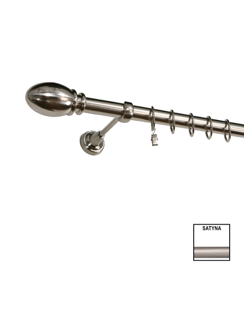 Zdjęcie: Karnisz pojedynczy Zeus fi 25 mm - 240 cm owal satyna KARWEL