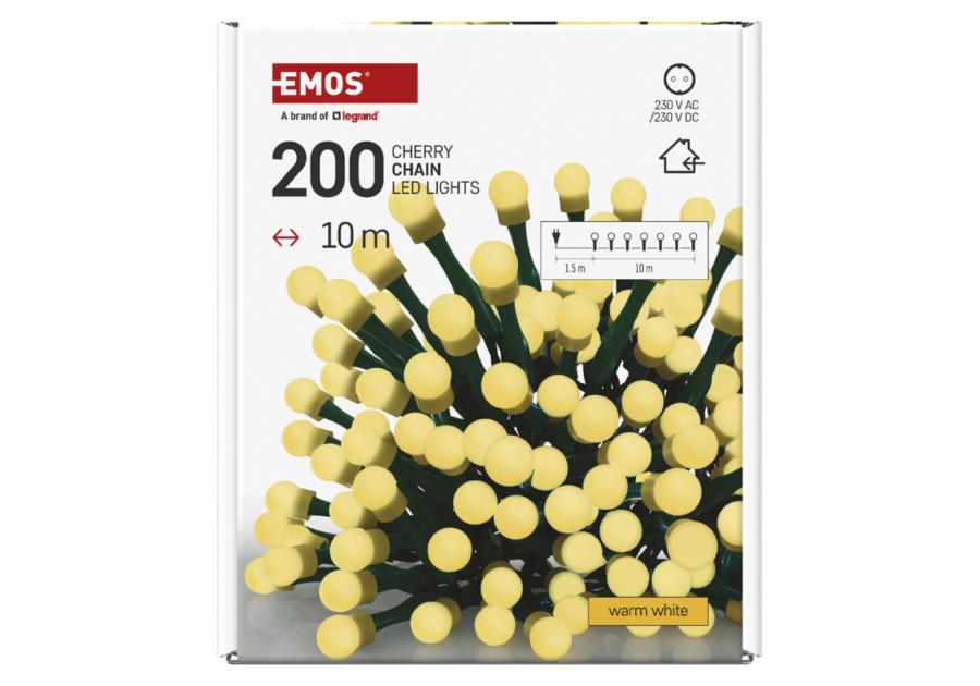 Zdjęcie: Lampki choinkowe 200 LED kulki 10 m IP20 WW EMOS