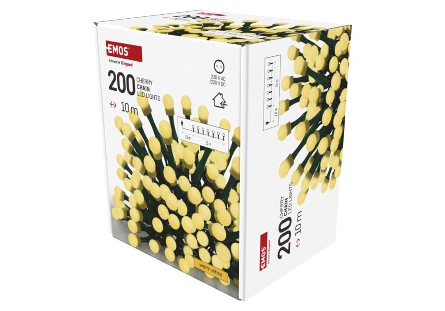 Zdjęcie: Lampki choinkowe 200 LED kulki 10 m IP20 WW EMOS