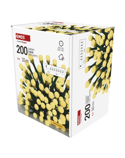 Zdjęcie: Lampki choinkowe 200 LED kulki 10 m IP20 WW EMOS