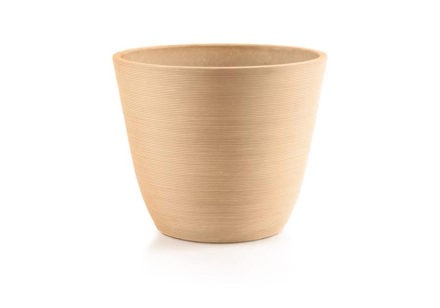 Zdjęcie: Doniczka z surowców wtórnych 25x25x20,5 cm ekologiczna beżowa TIN TOURS