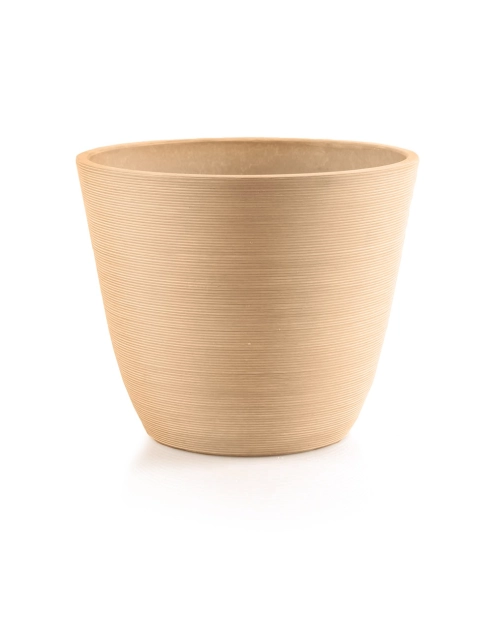 Zdjęcie: Doniczka z surowców wtórnych 25x25x20,5 cm ekologiczna beżowa TIN TOURS