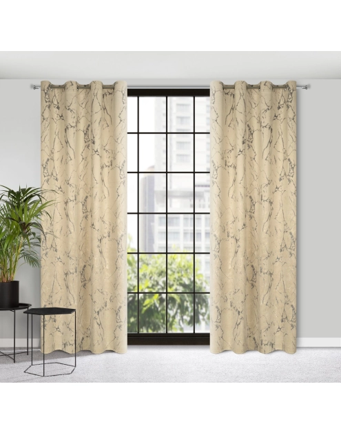 Zdjęcie: Zasłona gotowa Wera 140 x 250 cm kremowy EUROFIRANY