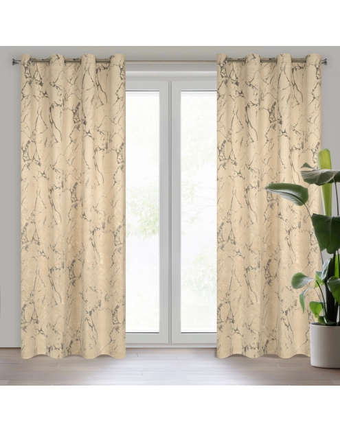 Zdjęcie: Zasłona gotowa Wera 140 x 250 cm kremowy EUROFIRANY