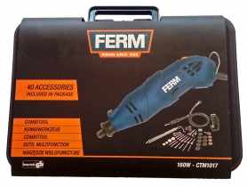 Szlifierka prosta 160 W + zestaw 40 akcesoriów FERM