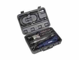 Szlifierka prosta 160 W + zestaw 40 akcesoriów FERM