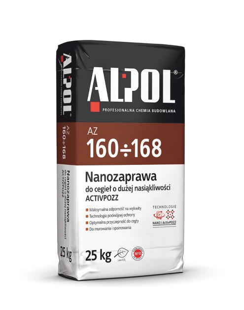 Zdjęcie: Nanozaprawa do cegieł o dużej nasiąkliwości ActivPOZZ grafitowa 25 kg AZ 160 ALPOL