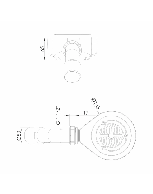 Zdjęcie: Syfon do brodzika fi 90 mm bez grzybka INSTADRAIN