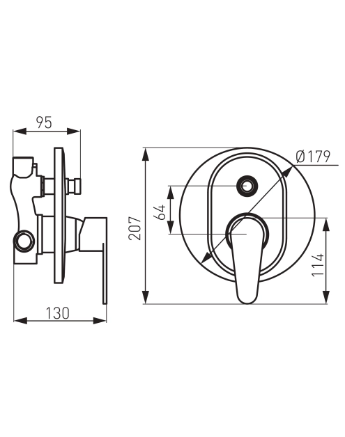 Zdjęcie: Bateria natryskowa podtynkowa Algeo FERRO