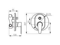 Zdjęcie: Bateria natryskowa podtynkowa Algeo FERRO