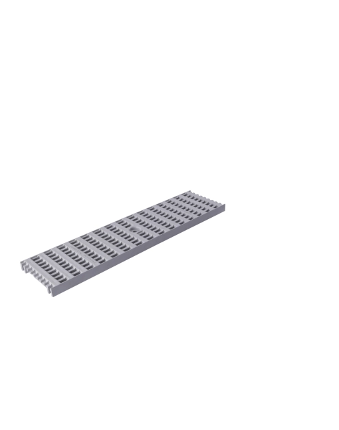 Zdjęcie: Odwodnienie liniowe krata PVC grid B125 popiel 500x126x20 mm ZMM MAXPOL