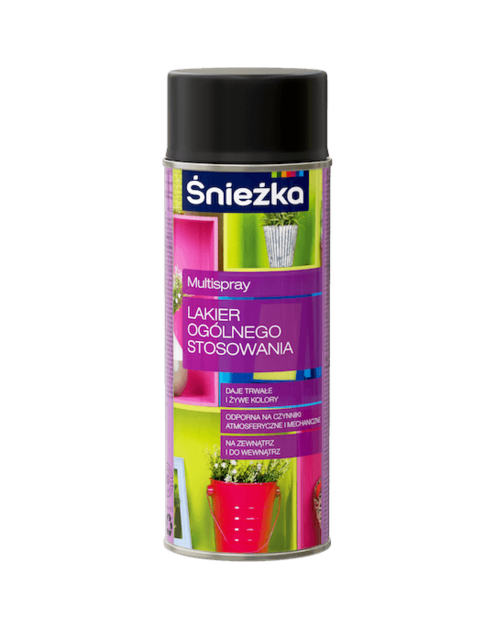 Zdjęcie: Spray uniwersalny Multi czarny mat 400 ml ŚNIEŻKA