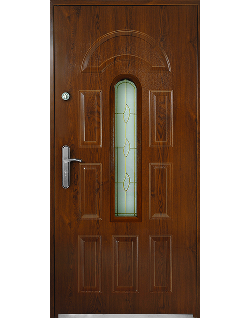 Zdjęcie: Drzwi zewnętrzne Jamjka 90 cm prawe orzech S-DOOR