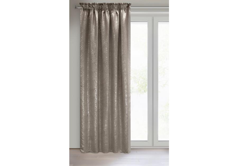 Zdjęcie: Zasłona gotowa Ebru na taśmie 135x270 cm beżowy EUROFIRANY