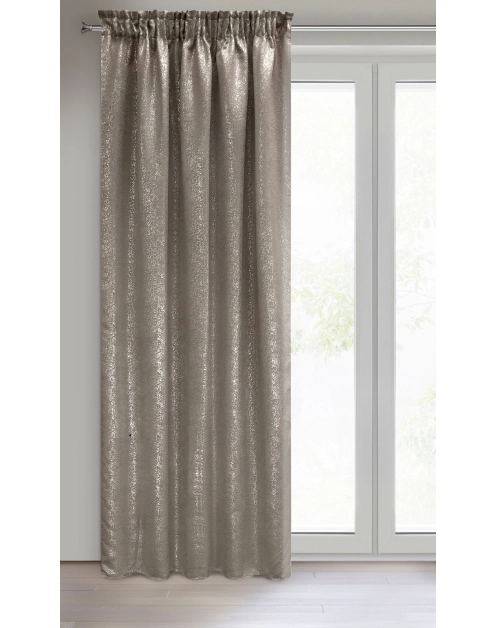 Zdjęcie: Zasłona gotowa Ebru na taśmie 135x270 cm beżowy EUROFIRANY