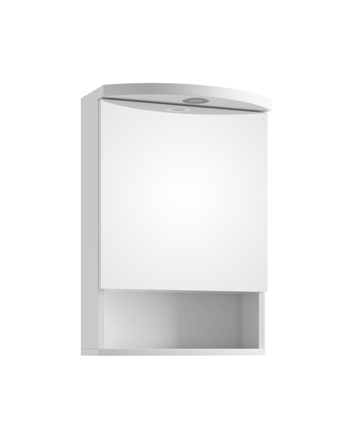 Zdjęcie: Półka Romeo z oświetleniem halogenowym 40 cm biała  DEFRTANS